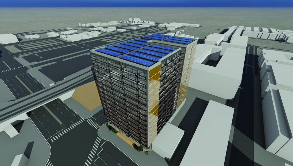 NetZero hi-rise steel modular development with rooftop solar