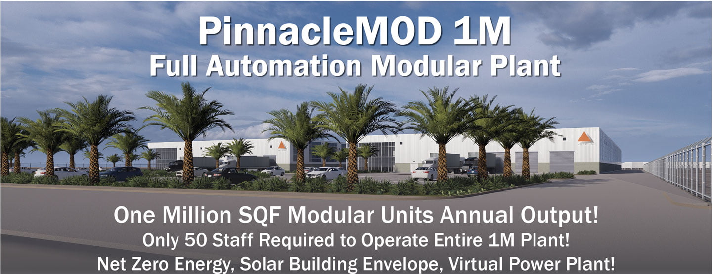 PinnacleMOD 1M Full Automation Modular Plant — One Million SQF Modular Units Annual Output